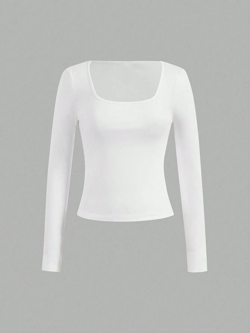 3 pieces Women's Long Sleeved U-neck T-Shirt Tops Solid Color soft Street Spicy Girl Casual Autumn Tight Fitting