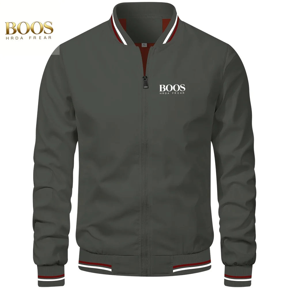 2026 high-quality crossover jacket, fashionable men's spring and autumn new European and American casual fashion jacket, top