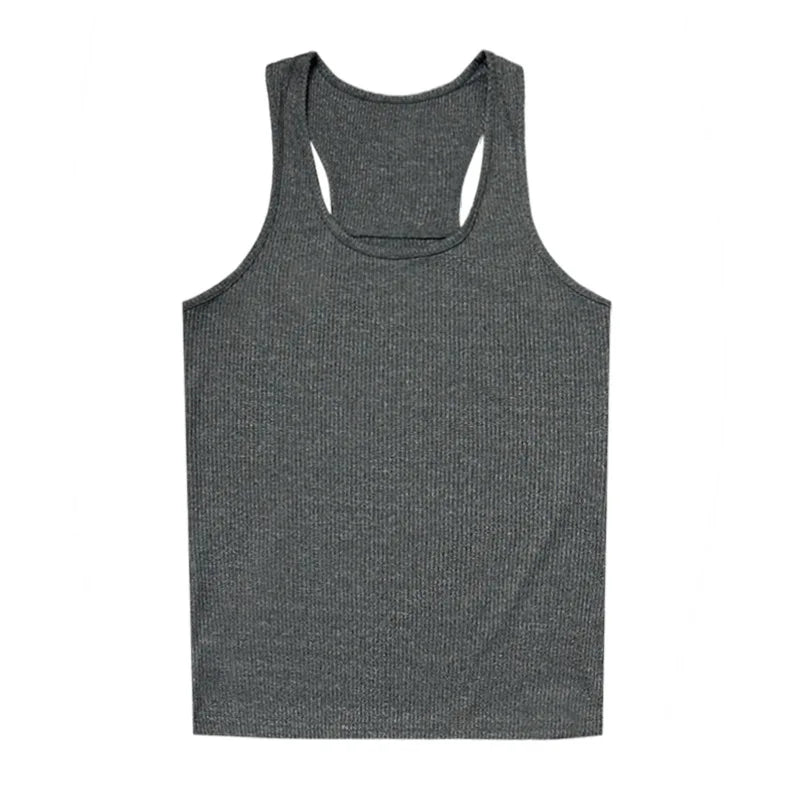 Summer Men's Sports Clothing Casual Vest Fashion Round Neck Quick Dry Tank Top Male Outdoor Gym Fitness Sleeveless Base Shirt