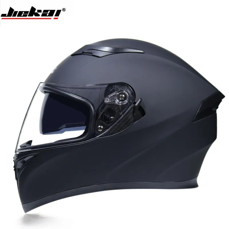 JIEKAI DOT Certified Full Face Motorcycle Helmet Racing Dual Lens Helmet