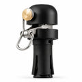 Hidden Road Bike Bell, 80dB Light-Touch Bell for Drop Handlebars, Compact Copper Alloy & Stainless Steel, Easy Install, Black