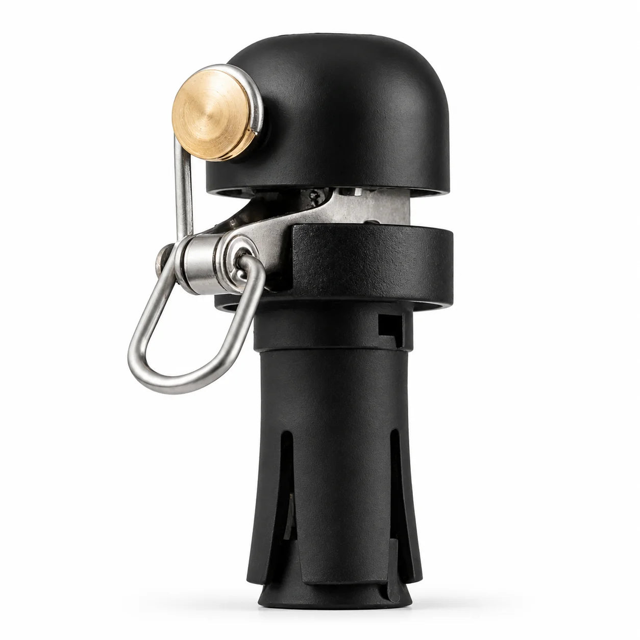 Hidden Road Bike Bell, 80dB Light-Touch Bell for Drop Handlebars, Compact Copper Alloy & Stainless Steel, Easy Install, Black