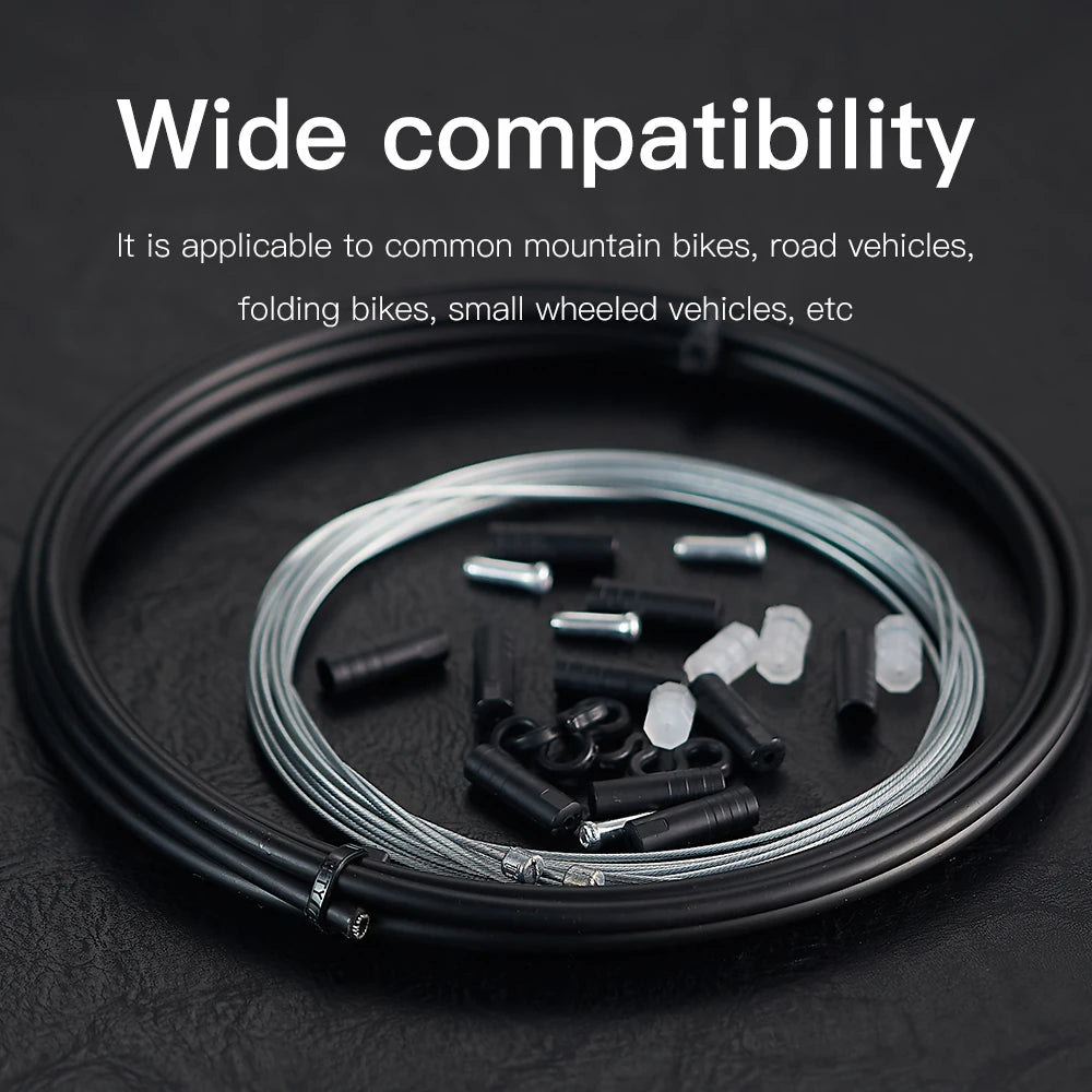 1 Pair MTB Brake Handle With Cable Line Set Mountain Bike Cycling Brake Levers V/Disc Bicycle Brake Lever