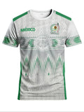Brazil men's leopard print football jersey comfortable sweatshirt and crew neck leopard print sports top suitable for game train