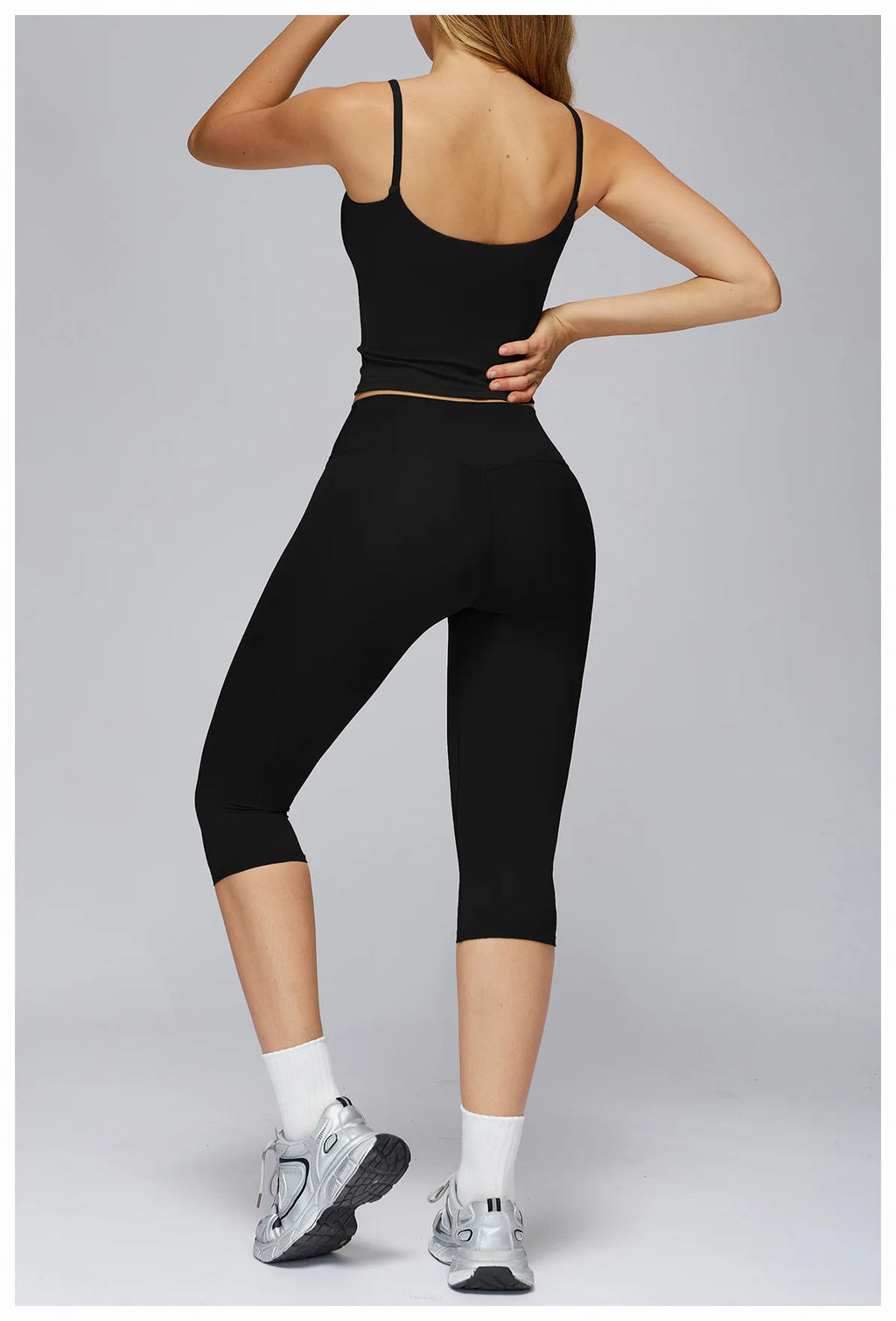 Yoga Set 2 Pieces Sports Outfits Female Clothing Fitness Vest Sportswear Women Tracksuit High Waist Leggings Sport Bra Yoga Suit