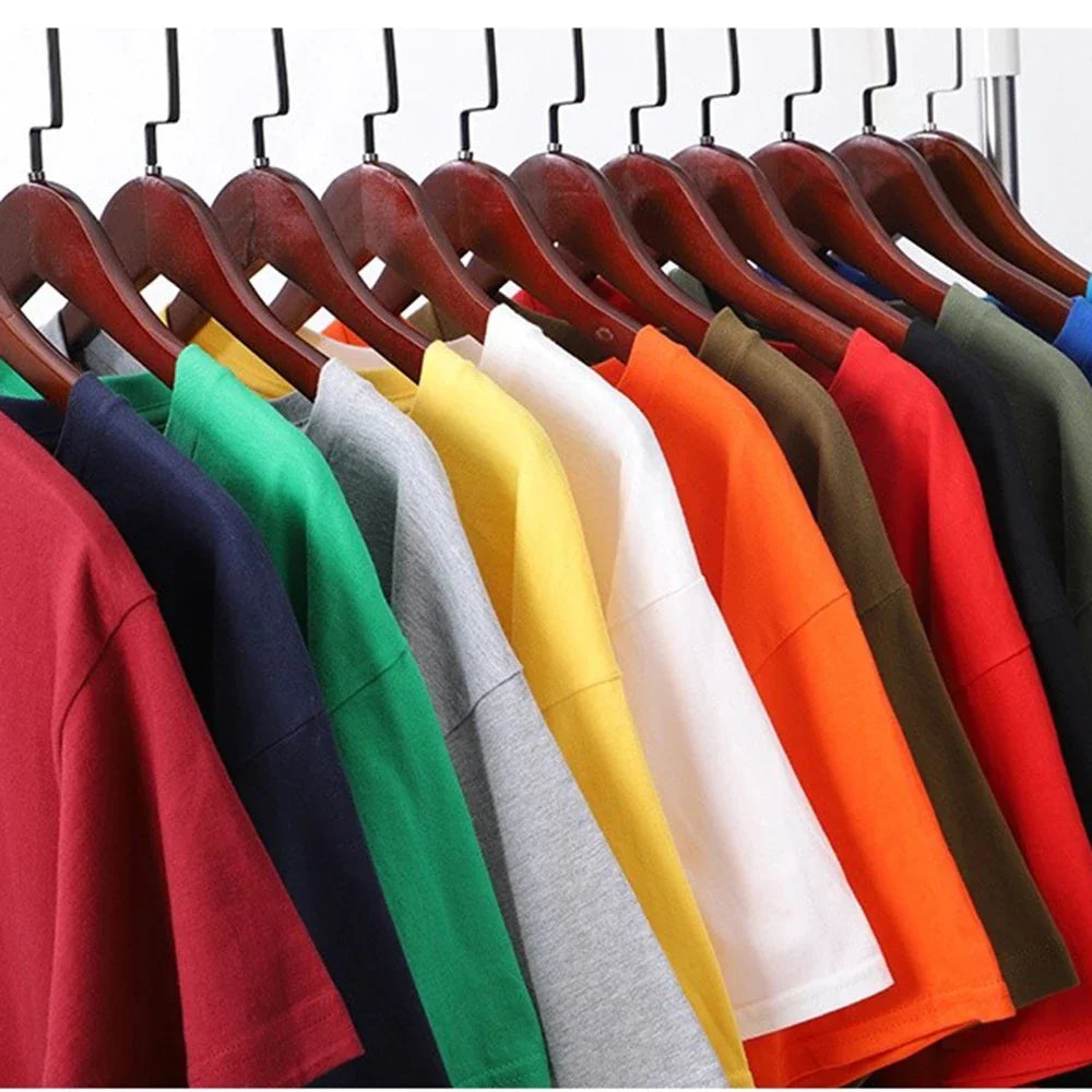 Simple solid color high quality men's round neck short sleeve summer comfortable breathable, casual and versatile T-shirt