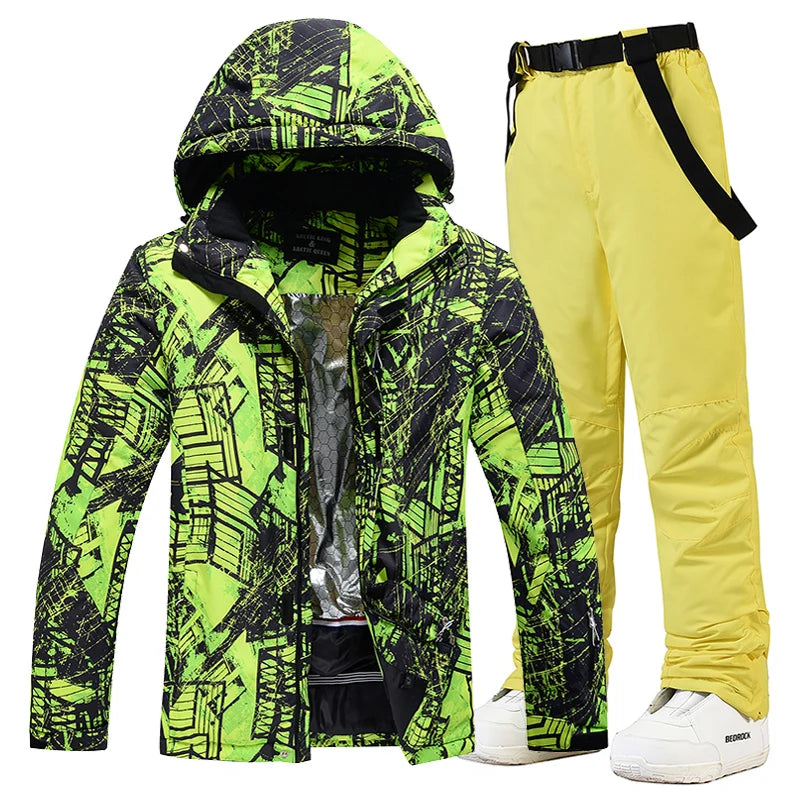 -30, Men and Women Snow Wear, Snowboarding Suit, Skiing Brand Jacket, Ski Jacket and Pant Sets, Snowboarding Clothing, Winter