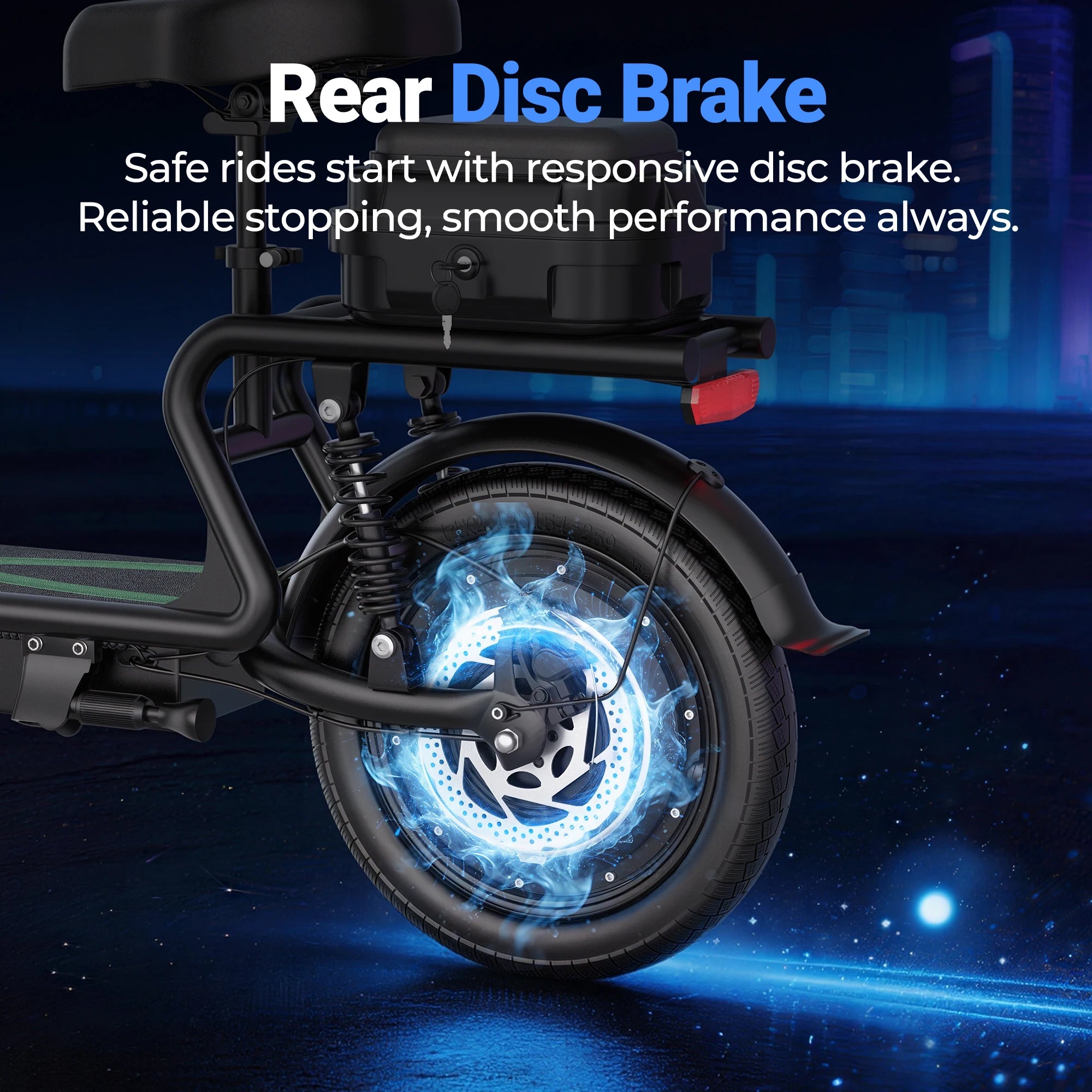 EU Stock Electric Scooter with Seat 500W 48V 15.6Ah 14Inch City Adult Commuter E Bike Max 22MPH Speed 38 Miles Range APP Control