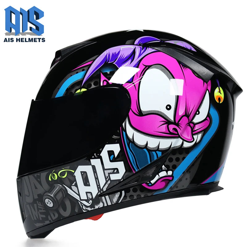 AIS helmet men and women electric motorcycle hard hat full helmet four-season summer knight head