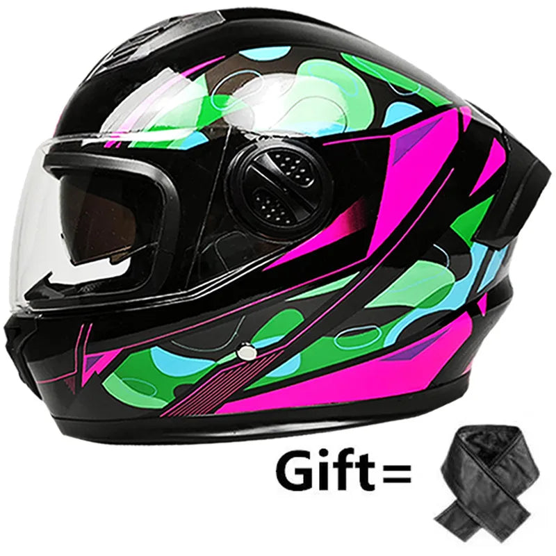 Motorcycle Helmet Casco Moto Motorbike Double Lenses Full Face Helmet Motorcycling Racing Helmet Casco Moto Casque
