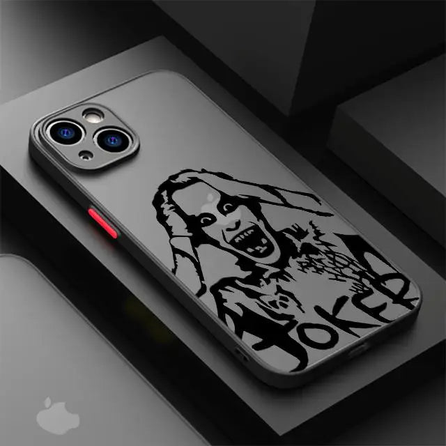 Cool Joker Phone Case For iPhone 16 15 14 13 12 11 Pro Max XS X XR 7 8 SE Transparent Back Cover
