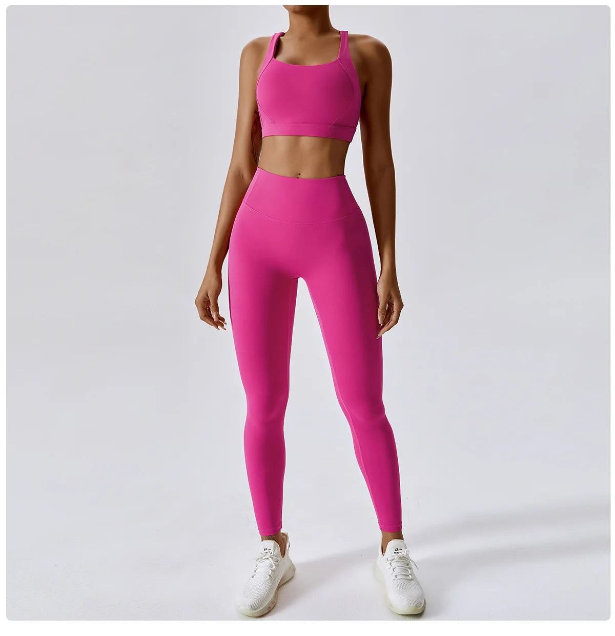 Women's Tracksuit 2PCS Fitness Suit Yoga Sets Sportswear Workout Sports Bra High Waist Leggings Gym Clothing Push Up Sports Suit