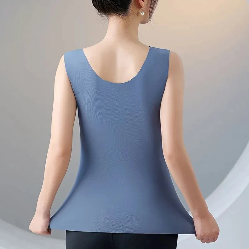 2pcs Woman Thermal Underwear Thermo Lingerie Winter Soft Warm Top Wear Thermo Vest  Undershirt Intimate Lace with Bra Padded