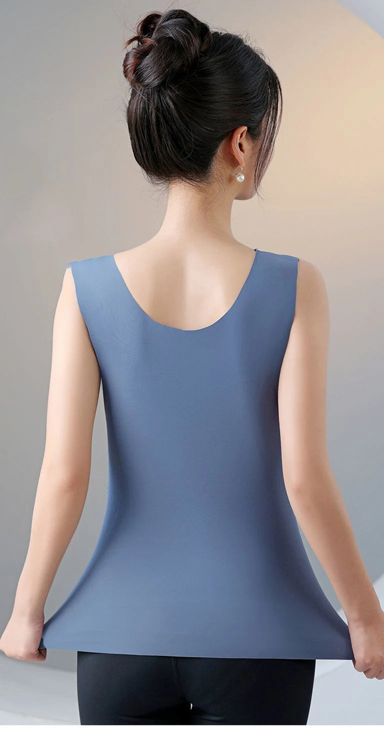 2pcs Woman Thermal Underwear Thermo Lingerie Winter Soft Warm Top Wear Thermo Vest  Undershirt Intimate Lace with Bra Padded