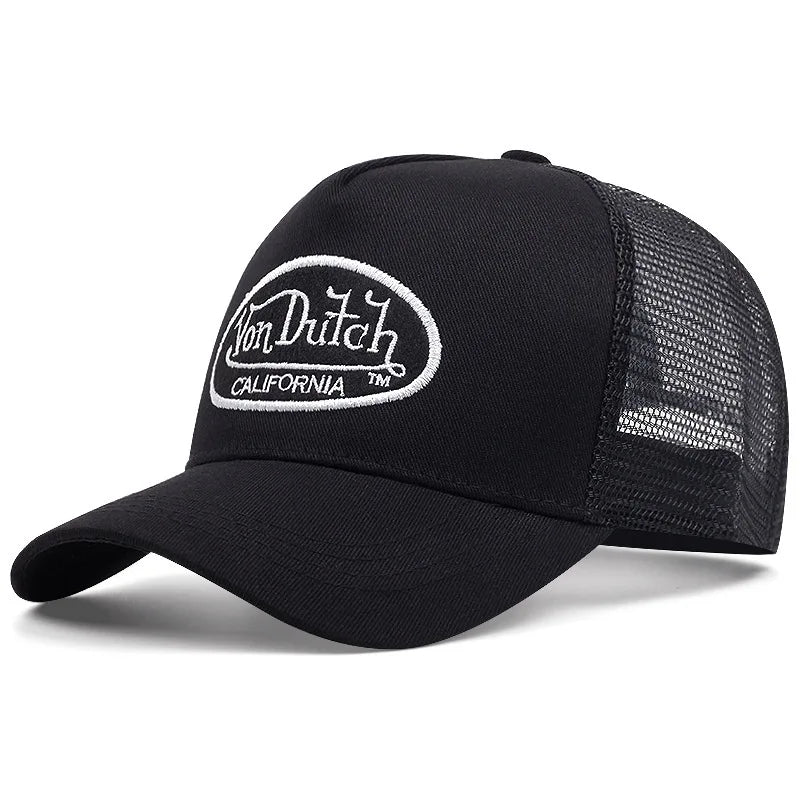 Fashion VON Baseball Cap DUTCH Mesh Embroidery Truck Driver's Hat