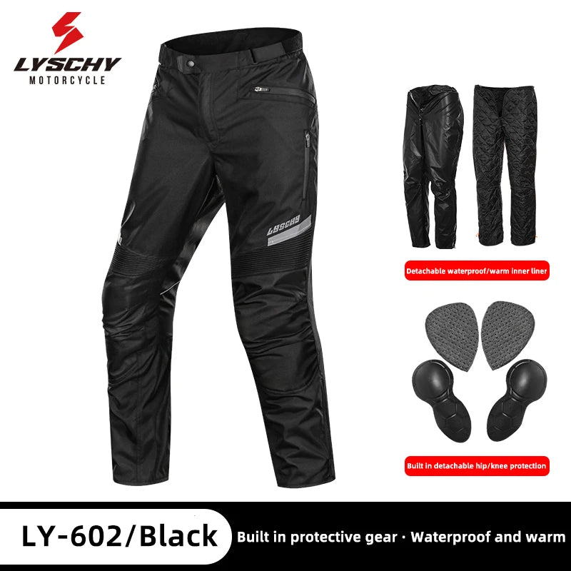 LYSCHY Motocross Jacket Pants Winter Warm Waterproof Motorcycle Riding Jacket Men Women Outdoor Off-Road Motorbike Rally Jacket