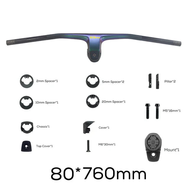 RACE -20 Degrees MTB Handlebar Chameleon Color   FRASER IC SL WC For Sparks Frame Full Carbon Fibre Integrated Cockpit