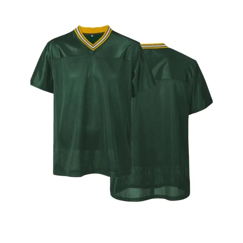Blank Football Jersey,Sports T-Shirt Hip Hop Jersey for Party