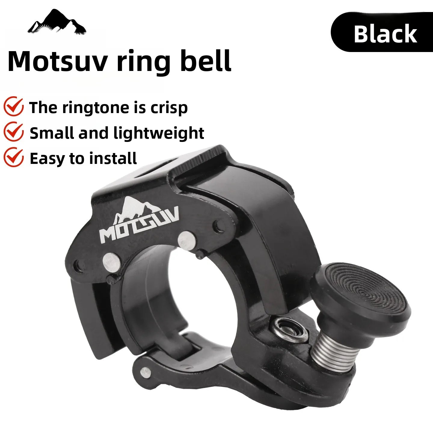 Aluminum alloy hidden bicycle bell ring, crisp bell, horn, outdoor cycling mountain bike bell