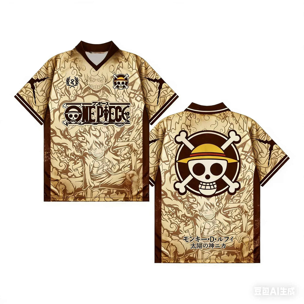 2026 New Bandai Japanese Anime One Piece Straw Hat Pirates Jolly Roger Football Jersey