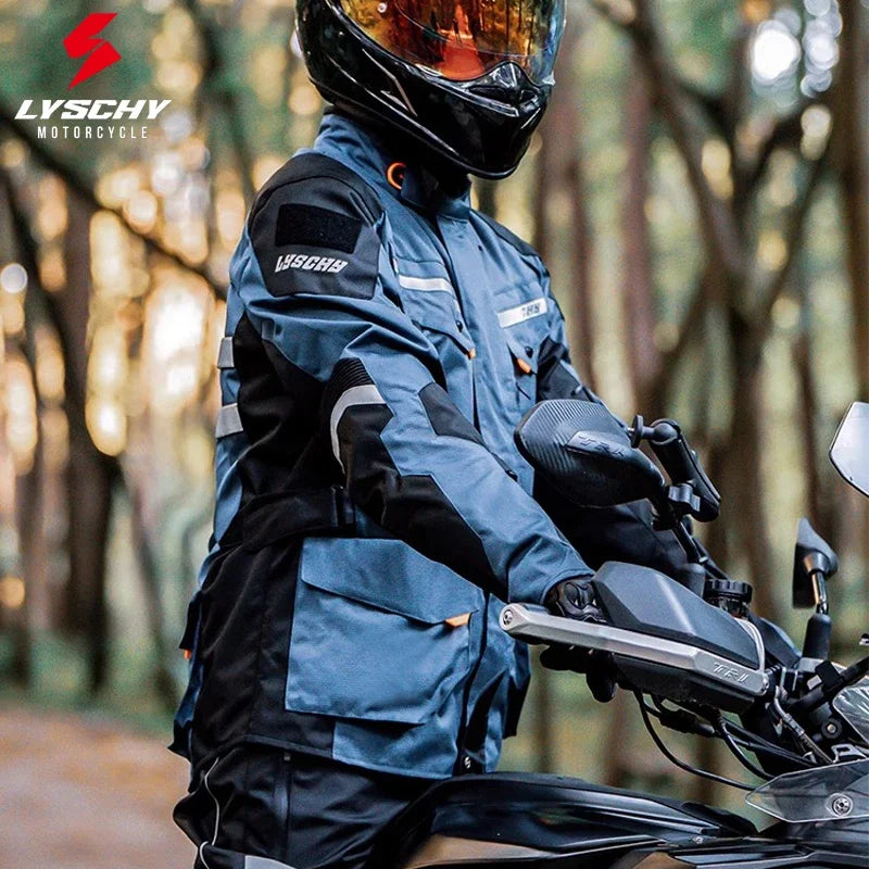LYSCHY Motocross Jacket Pants Winter Warm Waterproof Motorcycle Riding Jacket Men Women Outdoor Off-Road Motorbike Rally Jacket