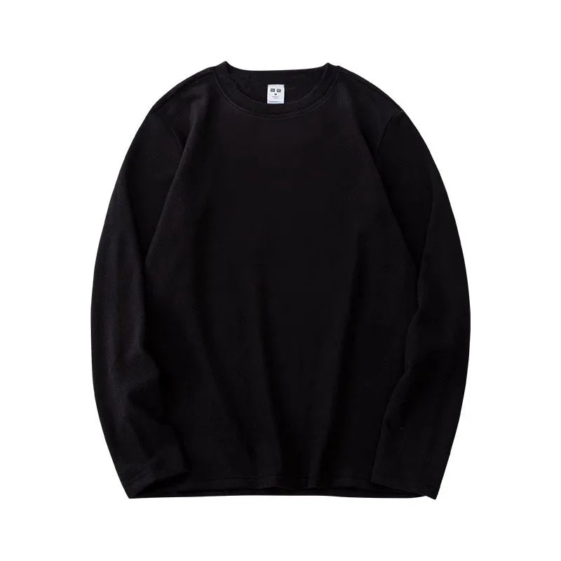 Autumn Winter Thick Fleece T-Shirt Men Half High-Collar T Shirt Long Sleeve Casual Tops Thermal Shirts Undershirt Man Clothing
