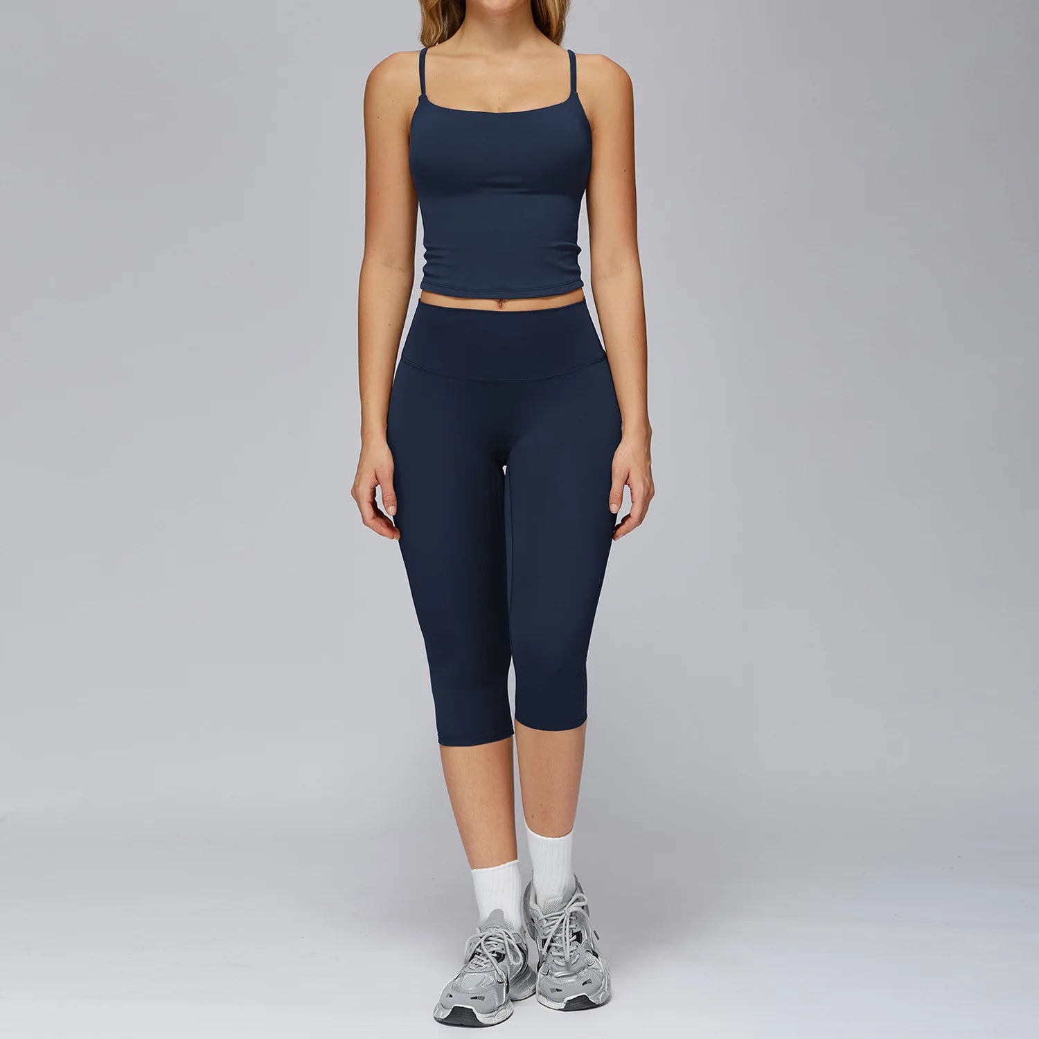 Yoga Set 2 Pieces Sports Outfits Female Clothing Fitness Vest Sportswear Women Tracksuit High Waist Leggings Sport Bra Yoga Suit