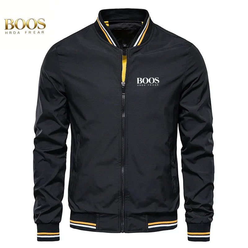2026 high-quality crossover jacket, fashionable men's spring and autumn new European and American casual fashion jacket, top