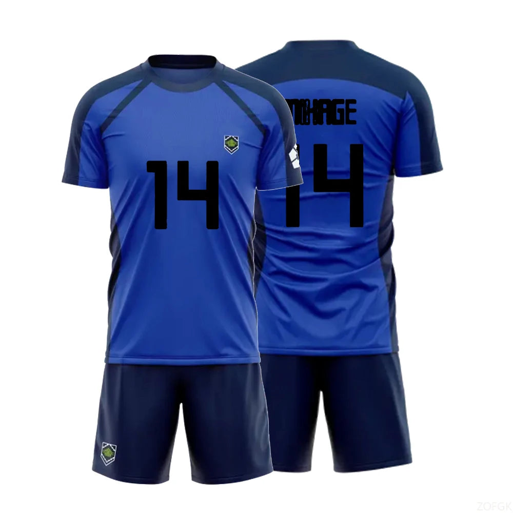 New Anime Blue Lock Short Sleeve shorts Set Futsal Football Pattern VL Replika T Shirt Sets Soccer Club Cosplay Unisex Jersey