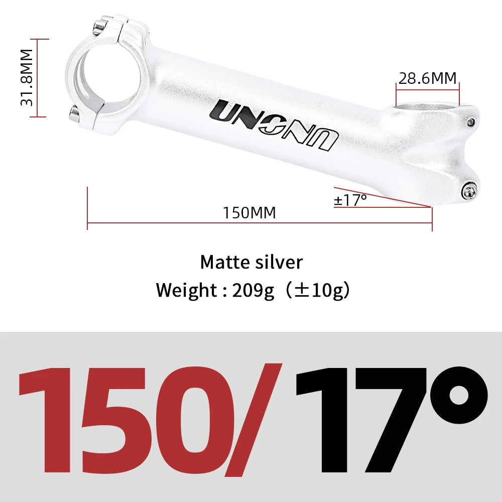 UNO Long Road Bike Stem 140/150mm Mtb Handlebar Stem 7/17 Mtb Bike Table 31.8mm Takeaway Down Stem Bicycle Bridge Mount