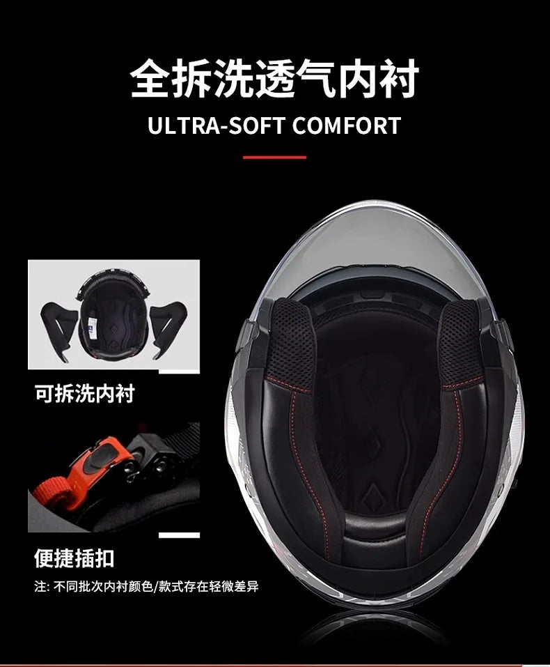 Lightweight Ventilated 3/4 Open Face Helmet DOT ECE Approves Motorbike Scooter Scooter Half Helmet Open Face Casco Moto