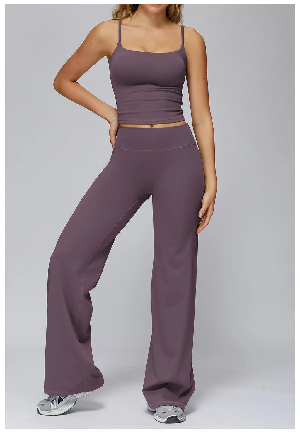 Yoga Set 2 Pieces Sports Outfits Female Clothing Fitness Vest Sportswear Women Tracksuit High Waist Leggings Sport Bra Yoga Suit