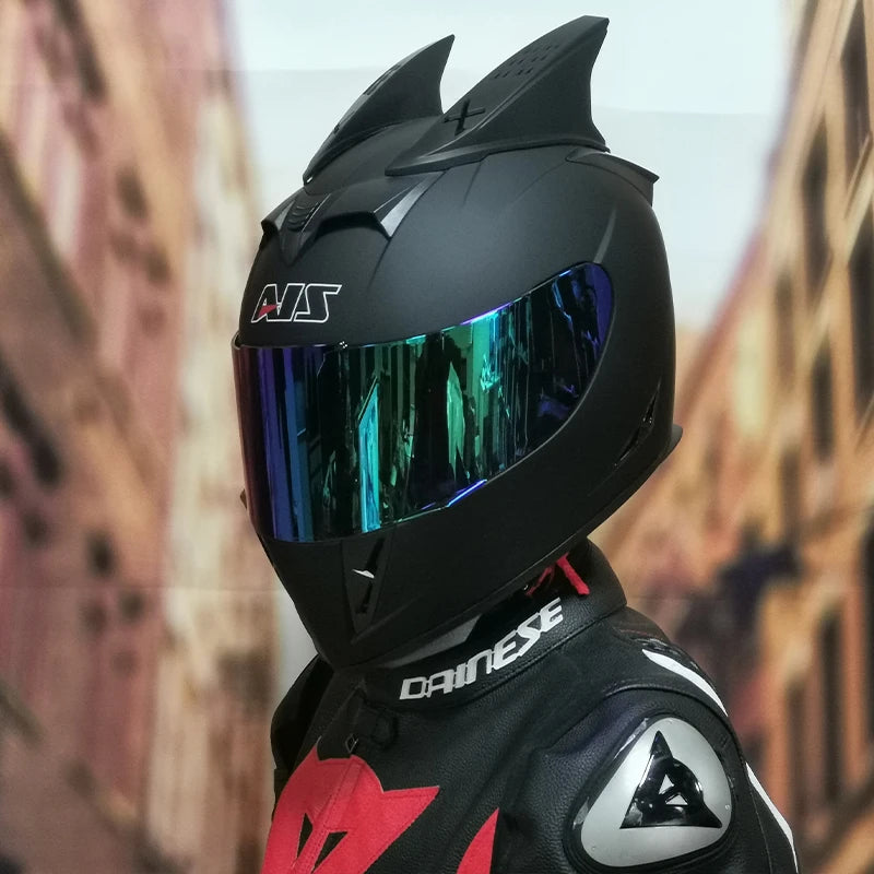 AIS helmet men and women electric motorcycle hard hat full helmet four-season summer knight head