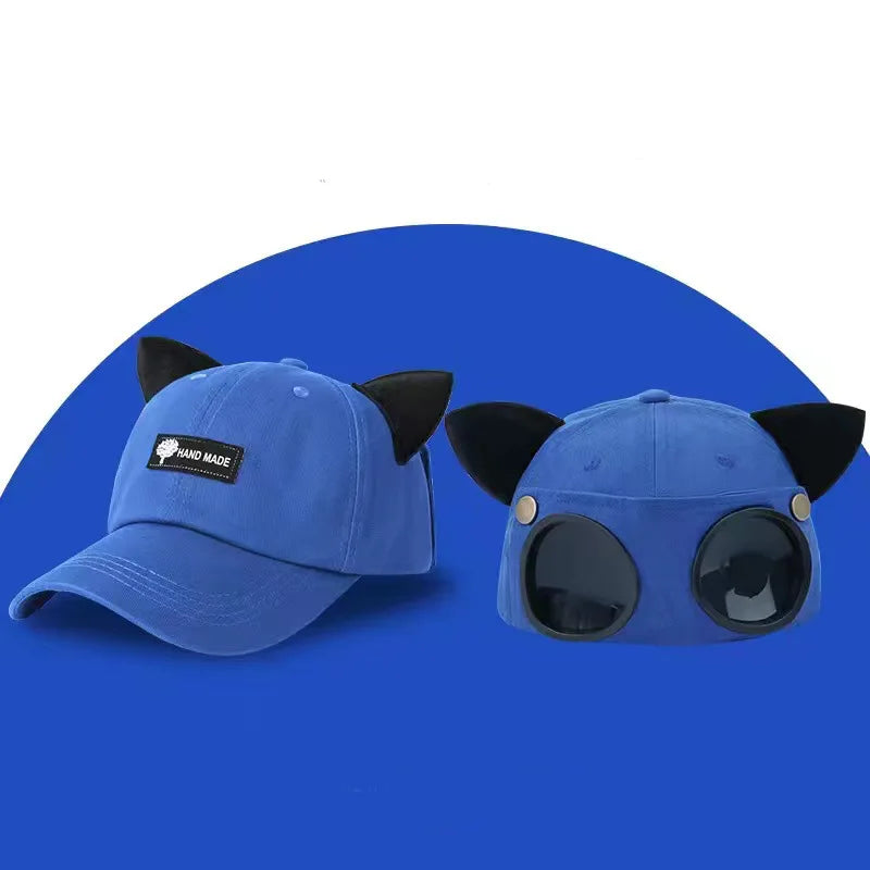 Aviator Hat Korean Adult/Child Version Personality Glasses Cap Sunglasses Sunshade Spring Summer Versatile Tide Baseball Cap