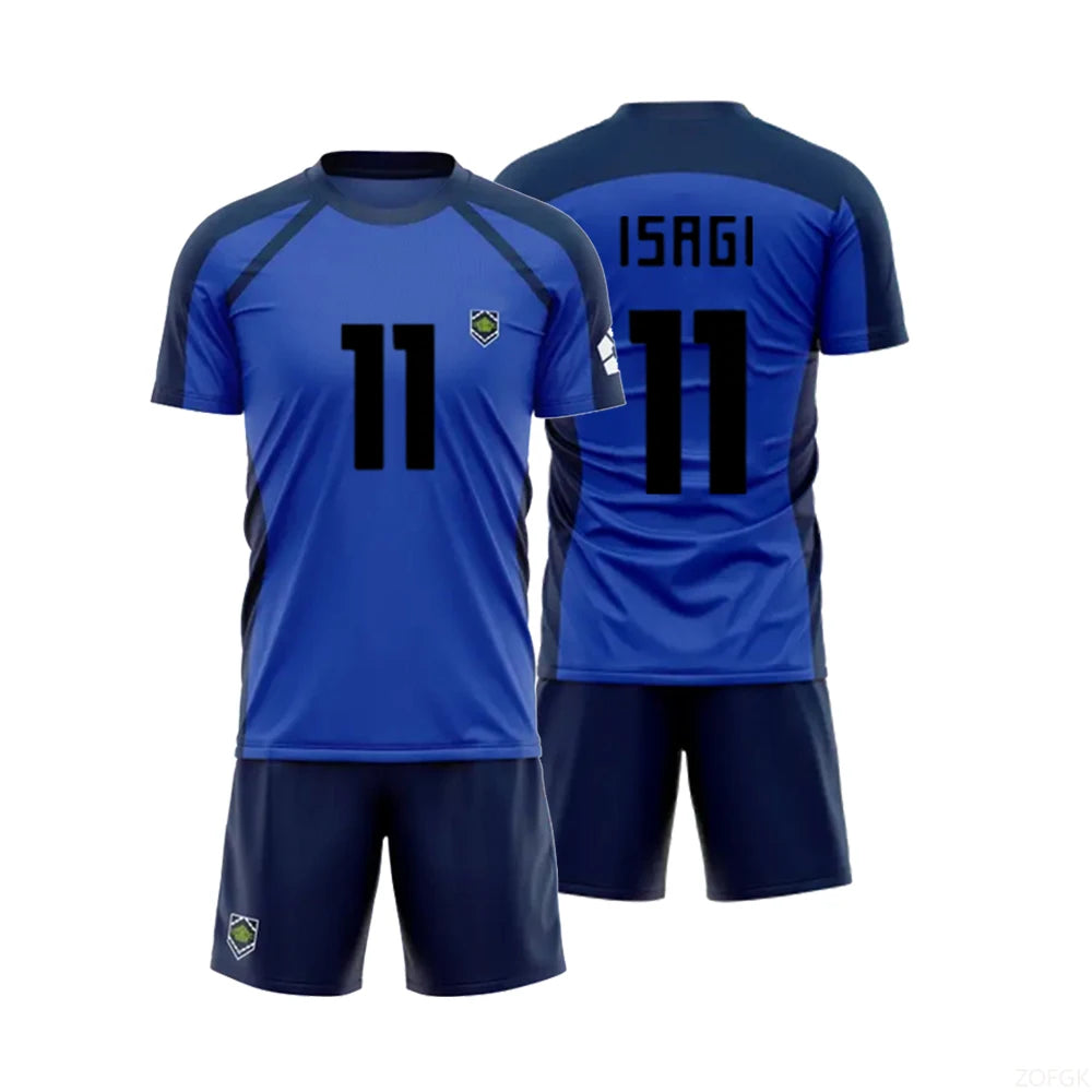 New Anime Blue Lock Short Sleeve shorts Set Futsal Football Pattern VL Replika T Shirt Sets Soccer Club Cosplay Unisex Jersey