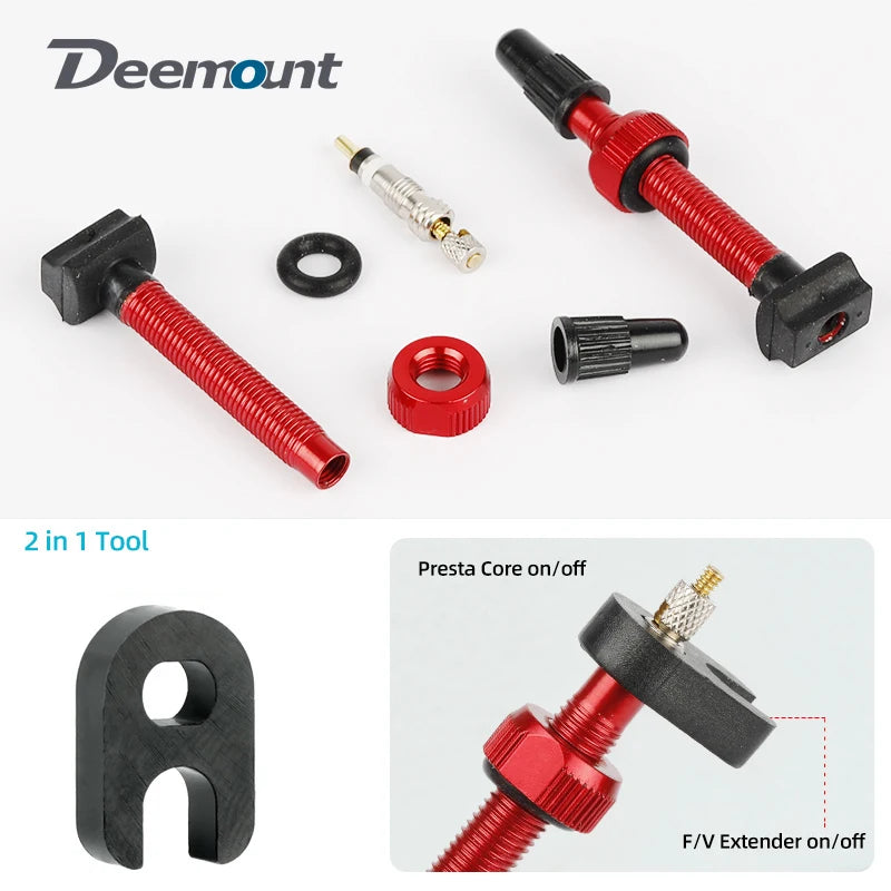 Presta Nozzles W/ Uni-body Rectangle Base for Bicycle Tubeless Rim F/V Valve Nipples MTB Road Bicycle Carbon Wheelset Tire Part