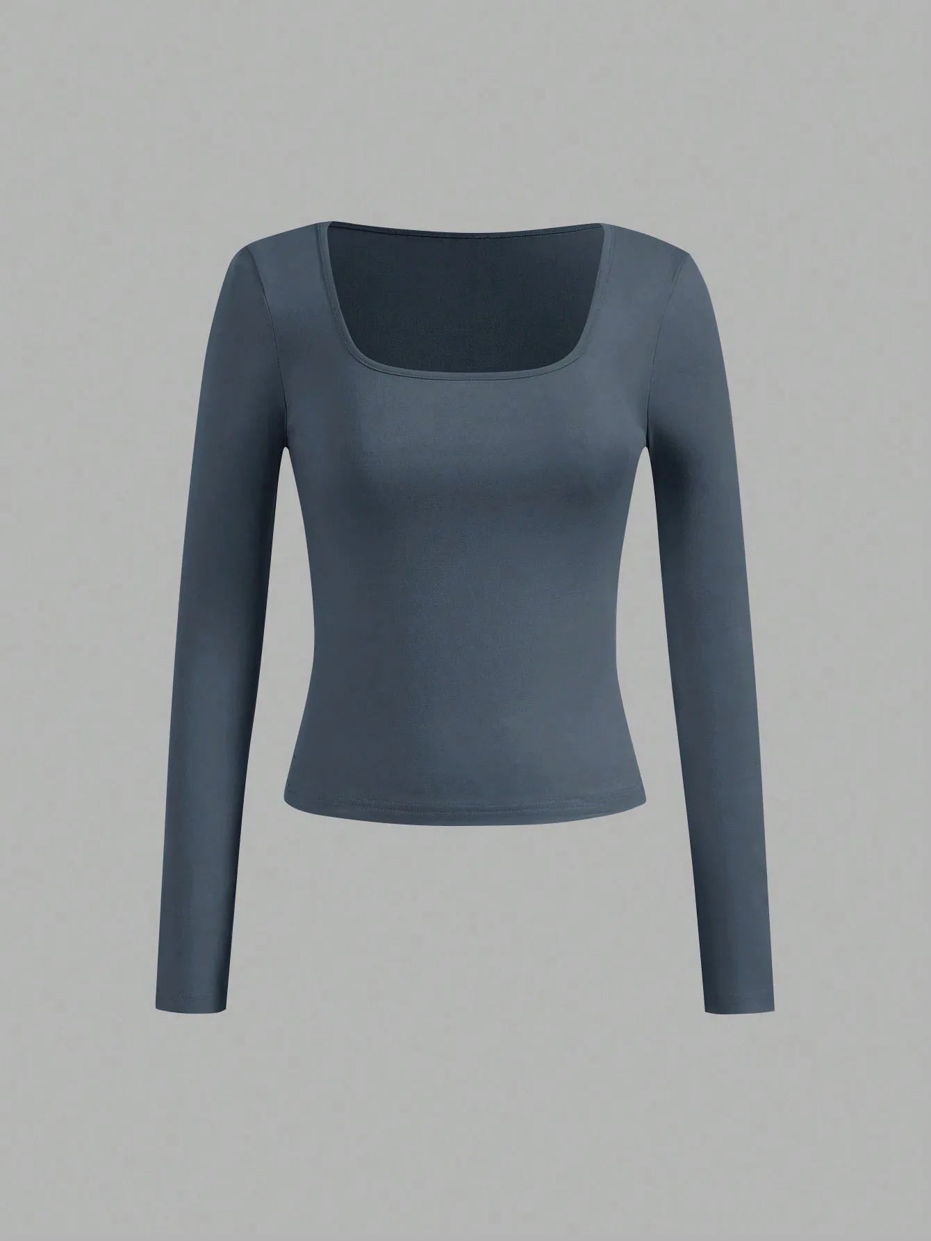 3 pieces Women's Long Sleeved U-neck T-Shirt Tops Solid Color soft Street Spicy Girl Casual Autumn Tight Fitting