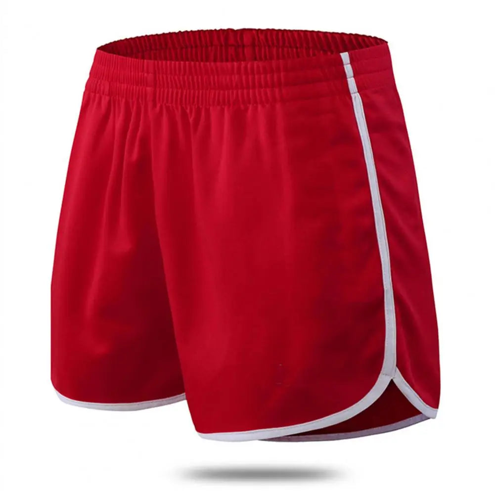 Above Knee Men Shorts Men's Summer Drawstring Shorts Elastic Waist Loose Length Beach Trousers Daily Casual