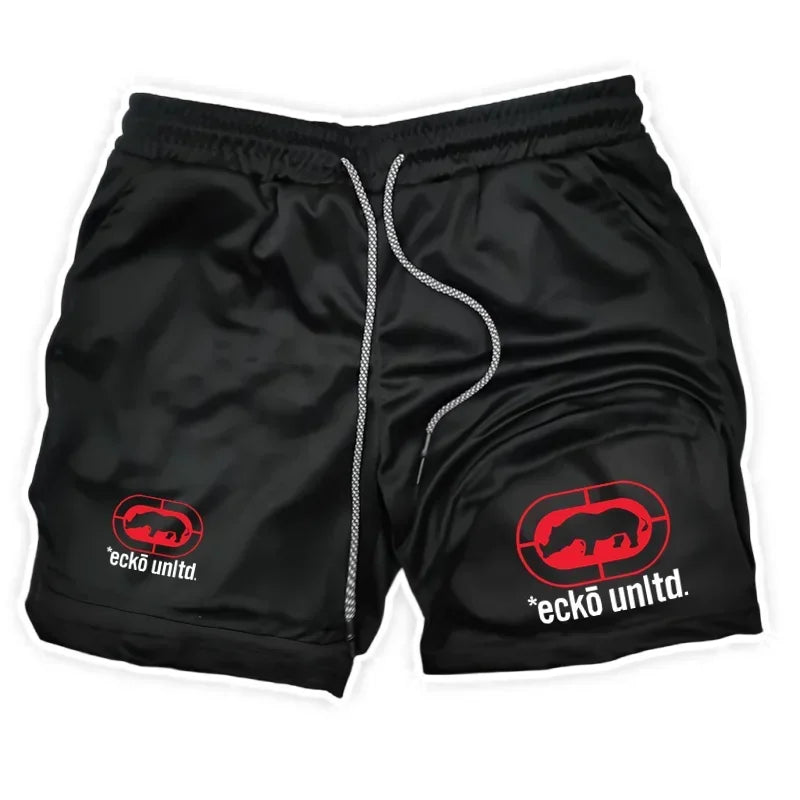 Men Running Shorts 2 in 1 Double-deck Sport Shorts Sportswear Gym Fitness Short Pants Training Jogging Bottom Men's Clothing
