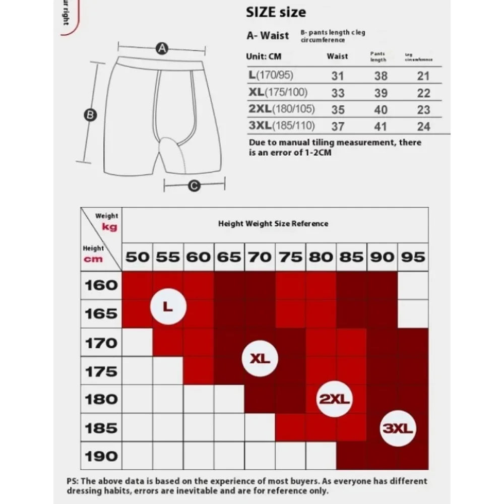 Men's Thermal Underwear Fleece Thickened Anti-wear Leg Lengthened Boxers Autumn Winter Briefs Elderly Heating Flat-angle Pants