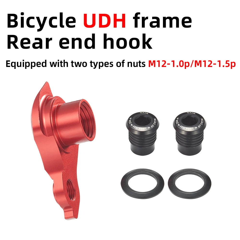 VXM UDH Bicycle Rear Mech Hanger M12 x 1.0 M12 x 1.5  Rear Derailleur Mount Adapter Derailleur Hanger For SRAM Bike Tail Hook