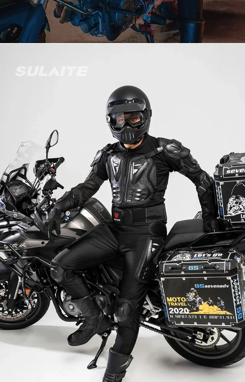Sulaite Motorcycle Jacket Racing Riding Armor Protector ATV Motocross Body Protection Jackets Enduro Clothing Protective Gear