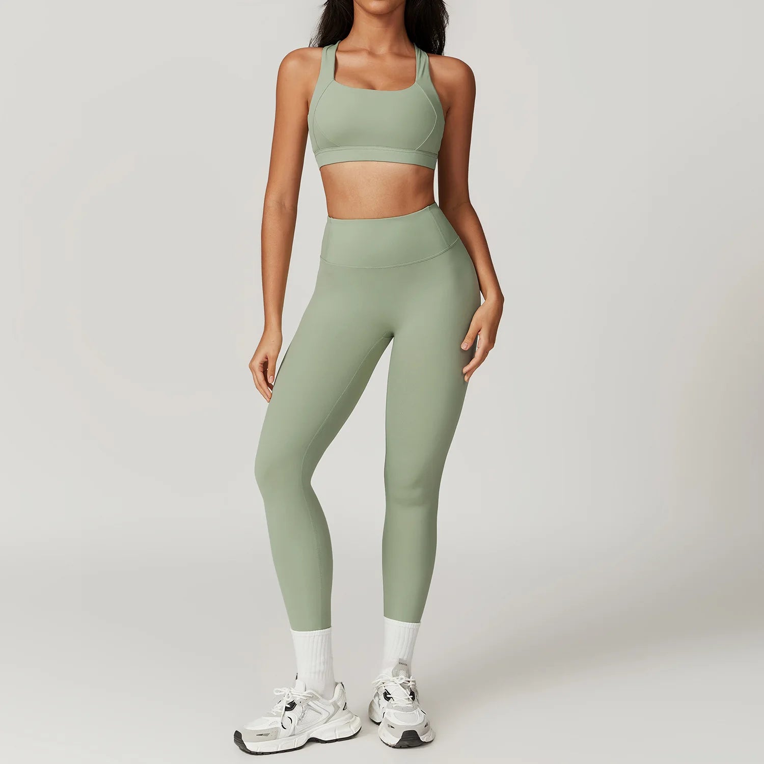 Women's Tracksuit 2PCS Fitness Suit Yoga Sets Sportswear Workout Sports Bra High Waist Leggings Gym Clothing Push Up Sports Suit