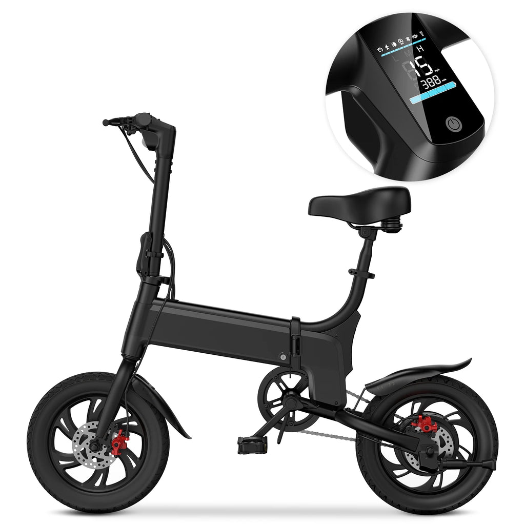 C12 12" Foldable Electric Bike 450W: 36V Portable Ebike for Chauffeur Service