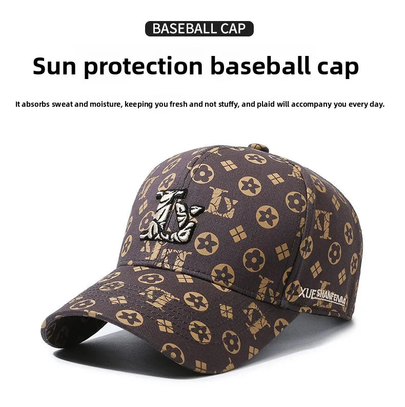 Hat Baseball Cap Embroidery Letter Baseball Cap Fashion Couple Shade Sunscreen Versatile