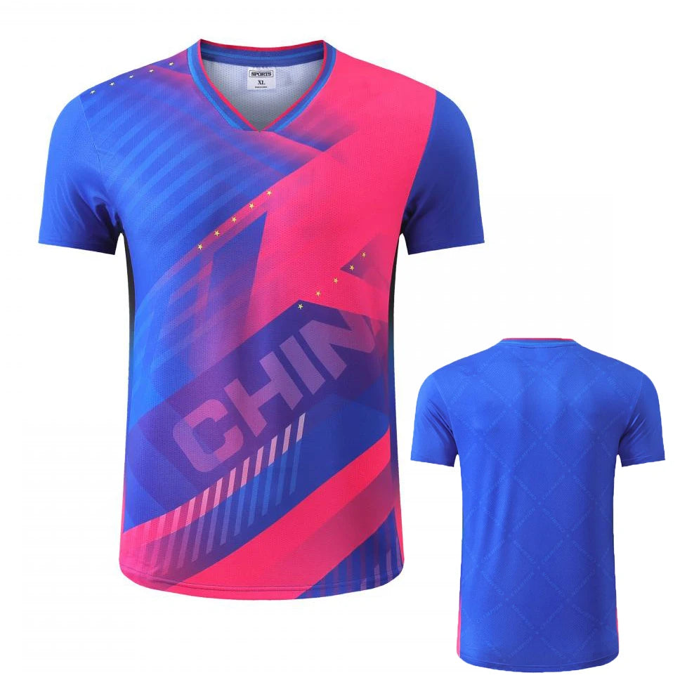 Free Custom Name 2025 China Team Table Tennis Shirts Men Women, Children ping pong t shirt Table tennis clothes Badminton Shirts