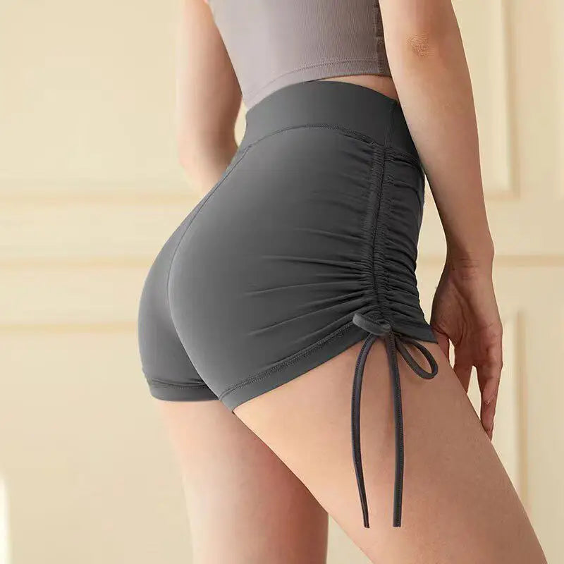 High-Waisted Yoga Shorts for Women Tummy-Tightening Butt-Lifting Quick-Drying Gym Sports Running Training Pilates Hot Pants