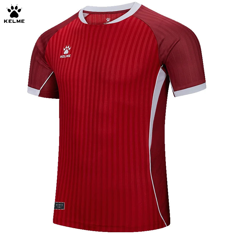 Kelme Men's Football Jersey Breathable Quick Drying Jersey Comprehensive Training Short Sleeved Top Customized Training Uniform