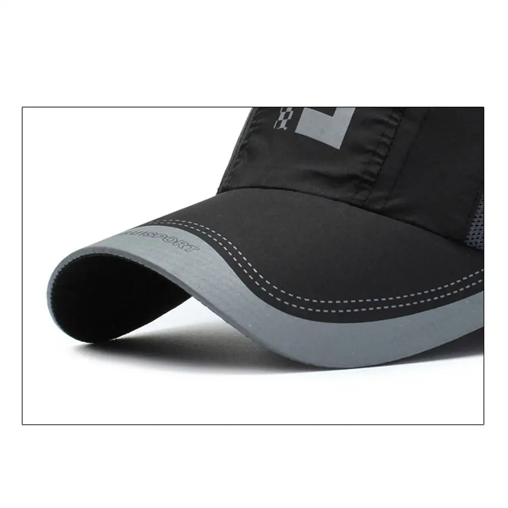 Summer Breathable Quick Dry Cap Waterproof Adjustable Baseball Cap Ultra-Thin Snapback Sports Hat Outdoor Sport