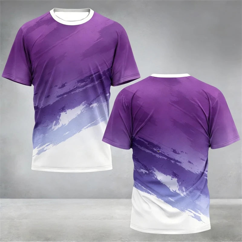 Simple Fashion Running Football Badminton T Shirts For Men Summer Casual Outdoor Fitness Sports T-shirts Loose Quick Dry Tees